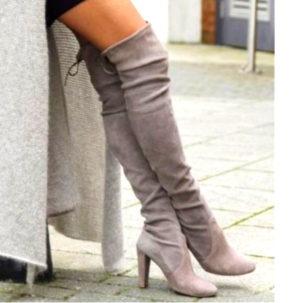Stunning suede over knee boots